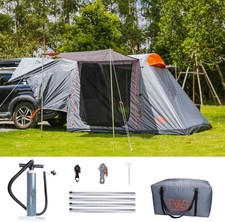 2-Door Inflatable SUV Tent for Car Camping Tailgate 4-6 Person Kit w/ Awning