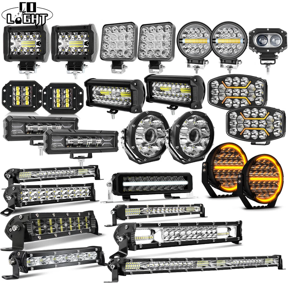 LED Work Light Bar Flood Spot Lights Driving Lamp Offroad Car Truck SUV 12V 24V