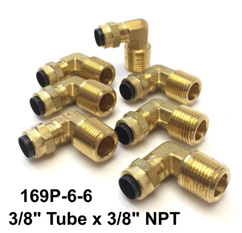 Lot of New Parker Poly-Tite Brass Compression Tube Fittings Connectors, Elbows - Picture 3 of 4