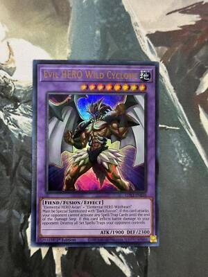 #ad Yugioh Evil HERO Wild Cyclone Ultra Rare LDS3 $1.99