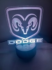 Edge Lit Tabletop Light Multi-colored Led Dodge Ram Art Night Light