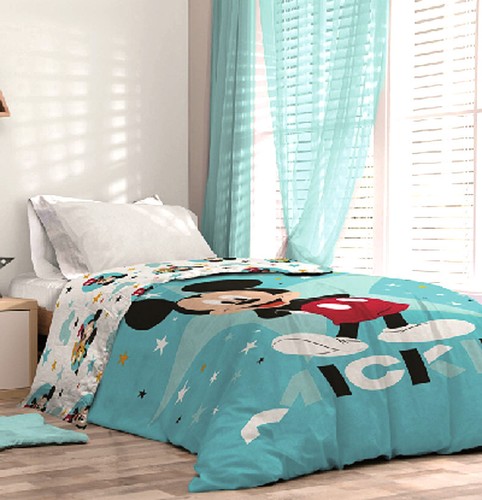 Copriletto Trapuntato Una Piazza Mickey Azzuro Topolino DIGITALE 160x260 Disney - Bild 1 von 4