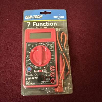 Cen-Tech 7 Function Digital Multimeter Electrical Test Meter 98025 NEW/SEALED