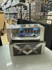 VOLKSWAGEN T1 WIDEBODY VW BUS WITH SURFBOARD DORAEMON ANIME 1/64 BY LMLF MODELS