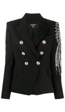 Stunning Balmain Women’s Black Embellished Blazer Jacket.sz 38.£2500+