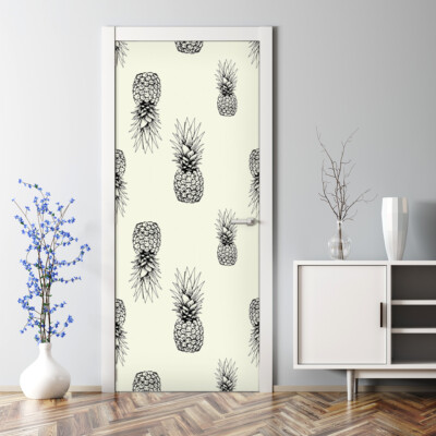 Pineapple Simple Bubble Free Door sticker Pattern Adhesive Easy stick Decal