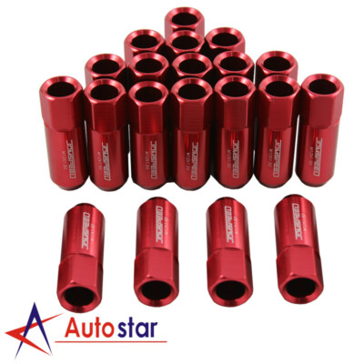 20pcs Red M12X1.5 60MM Aluminum Tuner Racing Lug Nuts For Acura