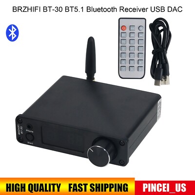 BRZHIFI BT-30 BT5.1 Bluetooth Receiver USB DAC Audio Decoder for LDAC APTX-HD