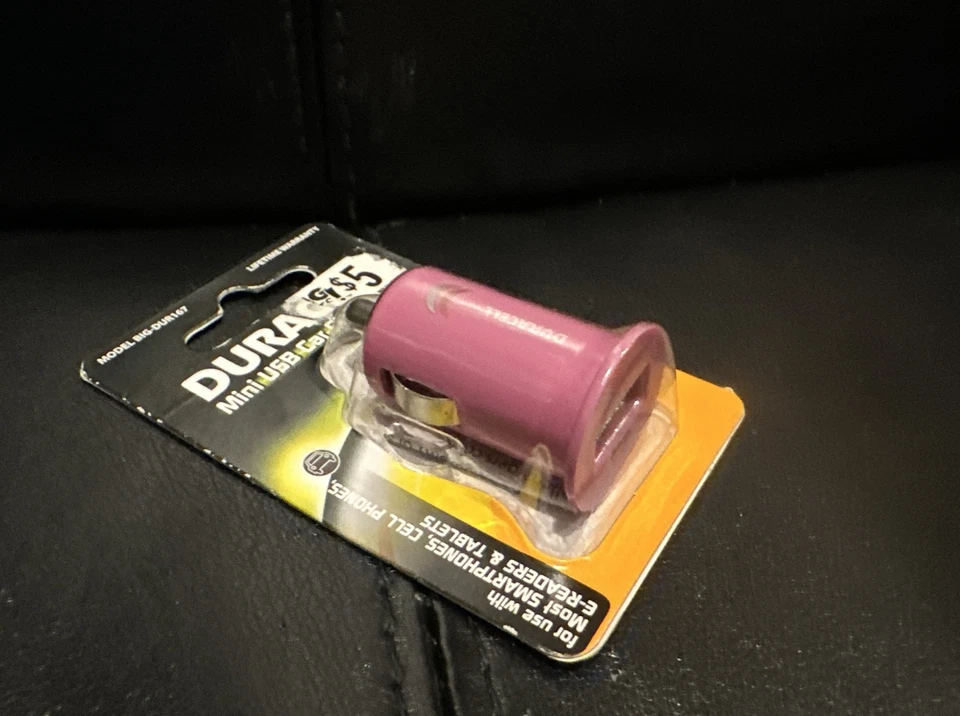 Cargador Coche Duracell Mini USB Púrpura Nuevo Foto 3 de 3