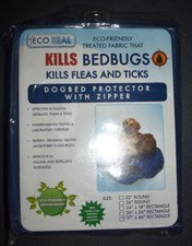 New Eco Seal Dog Bed Protector 37"x46" Kills Fleas  Ticks w/Zipper Brand New 
