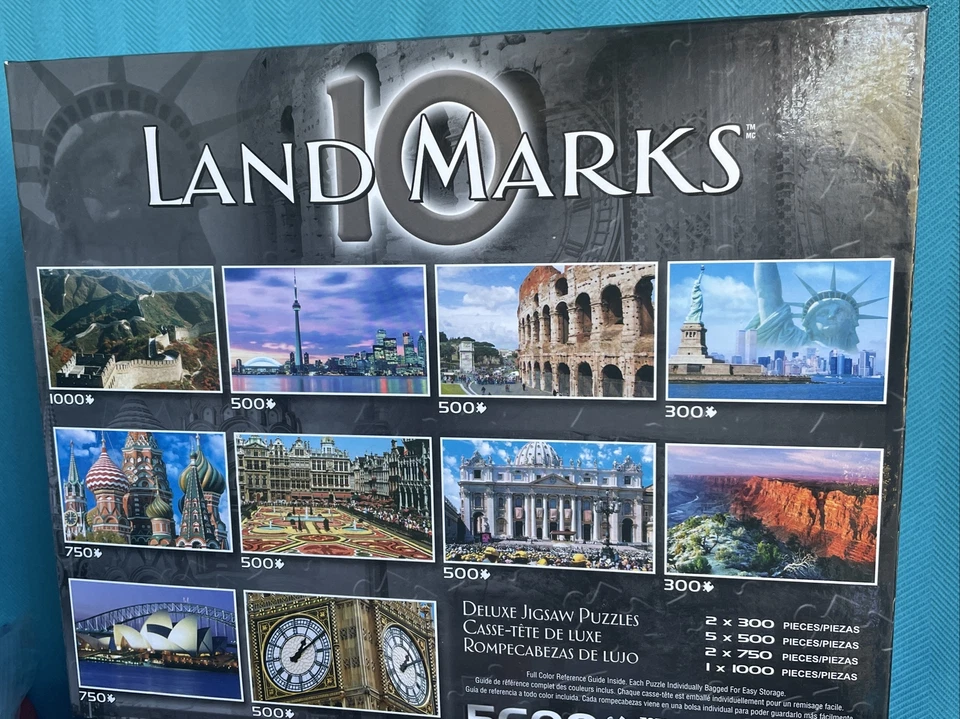 LANDMARKS of the WORLD Big Ben Statue of Liberty Grand Canyon Puzzle ❤️ct39j2 - Image 2 of 4