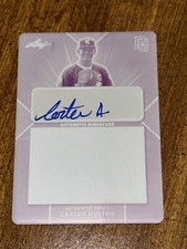CARTER HOLTON 2020 Leaf Perfect Game MAGENTA PRINTING PLATE AUTO #1/1 BRAVES