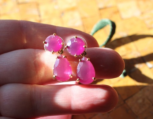 Kate Spade AUTHENTIC PLAZA ATHENEE AMETHYST PURPLE DANGLE DOUBLE DROP EARRINGS
