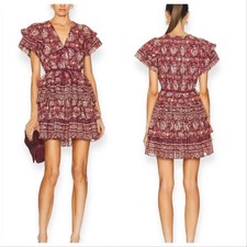Ulla Johnson Kaitlyn Dress in Amaranthus, Size 10, red multi,  New with tag,