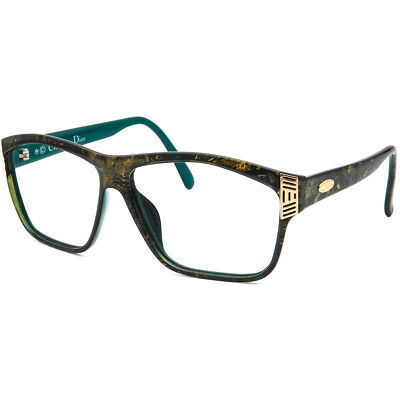 Christian Dior Vintage Sunglasses Frame 2436 60 Gold/Green Square