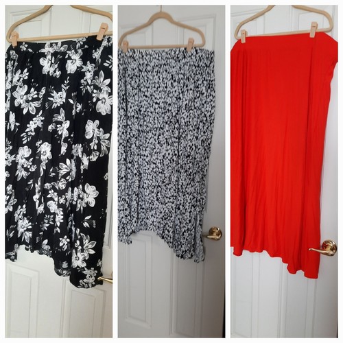 3 Röcke ~ 30/32W. Schwarz & Weiß ~ Orange. Woman Within. Jessica London.