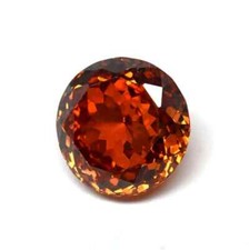 Natural 100 Ct Huge Orange Color Zircon Round Cut Loose Gemstone