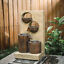 thumbnail 41 - Natural Slate Garden Water Feature Outdoor LED Fountain Waterfall Electric/Solar