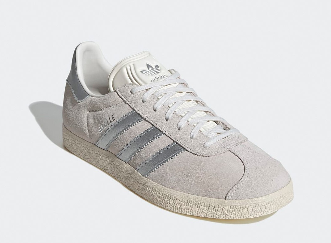adidas Originals GAZELLE Wonder White/Silver Metallic MEN'S adidas Originals GAZELLE Wonder White/Silver Metallic MEN'S