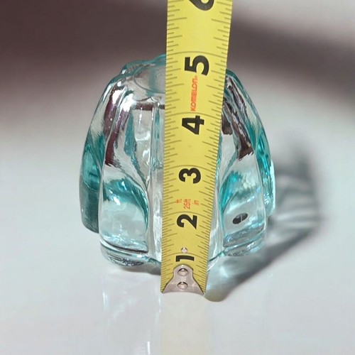 Aqua Green Scalloped Art Glass Vase Bowl Home Decor (S601) - Picture 6 of 6