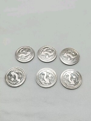 (6) Star Wars X-Wing Metal Promo Dodge Tokens