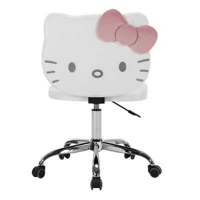Impressions Vanity Hello Kitty Kawaii Swivel Vanity Chair for Makeup Room, Ad...