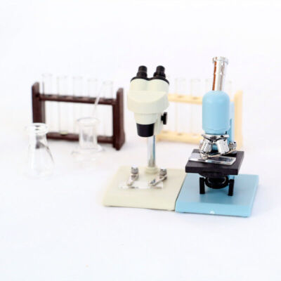 1:6 Scale Dollhouse Miniatures Microscope Test Tube Beaker Science laboratory
