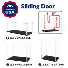 Sliding Door Acrylic Display Case Dustproof Box Action Figure 1/18 Diecast Large
