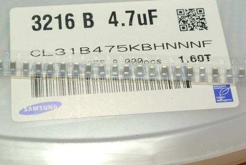 4.7uF 50V X7R 10% SMD 1206 SAMSUNG Capacitors CL31B475KBHNNNF [QTY ...