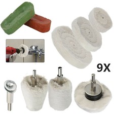 9 tlg Polierscheibe für Bohrmaschine Polierkegel Polierköpfe Aluminium Edelstahl