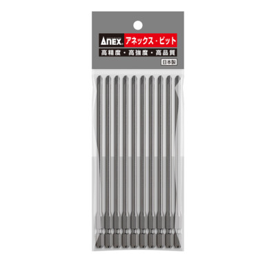 ANEX Screwdriver Power Bit +2x4.5x150mm AP-16 10pcs JIS Japan
