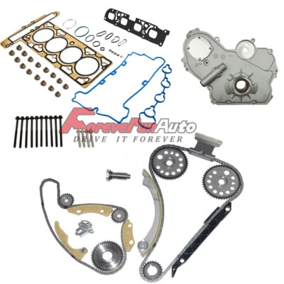 Timing Chain Oil Pump Kit Head Gasket Set for Chevrolet Cobalt Saturn 2.2L 2.4L