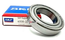SKF 6008 ZZ C3 DEEP GROOVE BALL BEARING, METAL SHIELDED 40x68x15 mm.