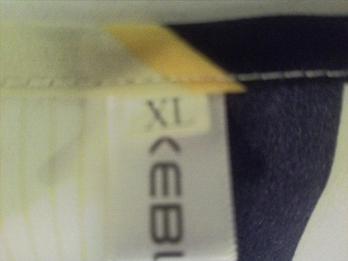 Women's Top Blouse Kebunuo XL Yellow Black Stripe Cuffed Cap Sleeves L/W EUC - Picture 10 of 10
