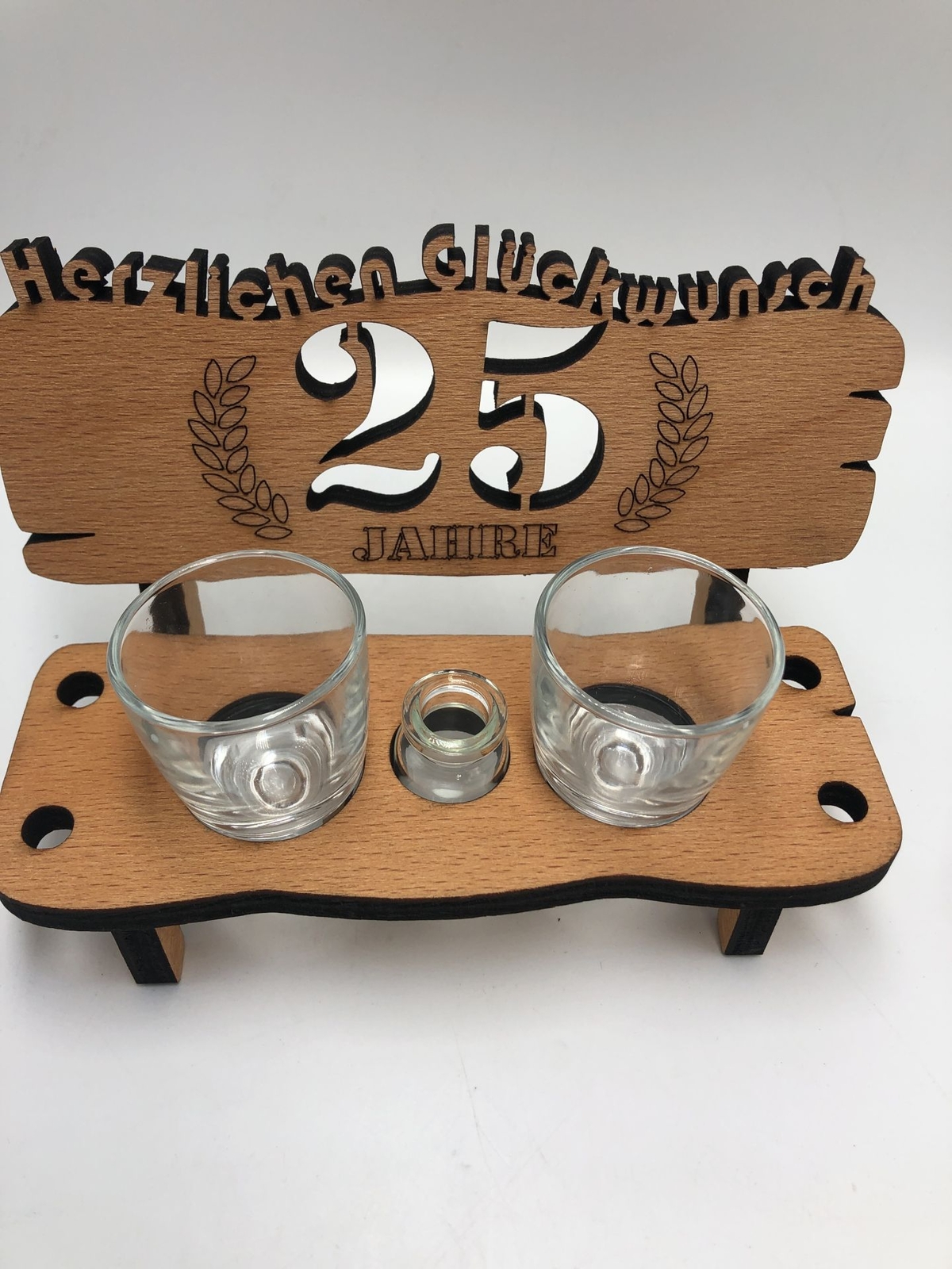 Brynnberg Banco de Licor Madera Corona de Laurel Grabado Regalo Aniversario d...