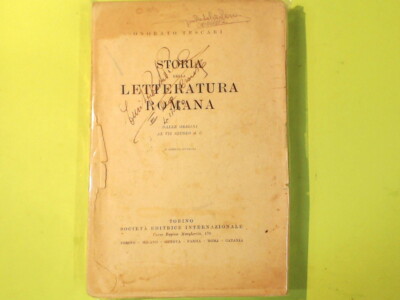 GESCHICHTE DER RÖMISCHEN LITERATUR GEEHRT TESCARI SECHS VERLAG 1940