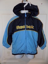 REEBOK Classic Zip Up Hooded Jacket Size 4T Boy's EUC