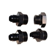 6an Holley And Other Aftermarket Fuel Rail Fittings Kit Black