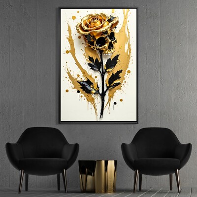   Wandbild, ABSTRAKT KUNST - Totenkopfblume, Acrylglas, Leinwand oder Poster