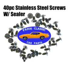 Ford Mustang Torino Fairlane LTD Wheel Well Opening Molding Trim Screws 40pc 225