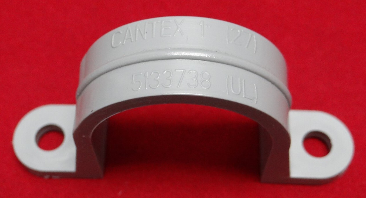 Cantex 1" (27) 2Hole Plastic Conduit Clamp Pipe Strap/Clamp 5133738 UL