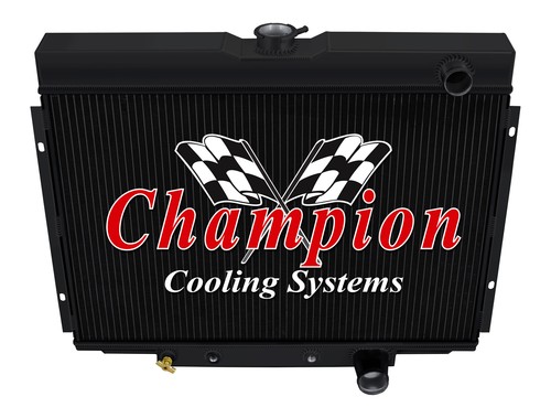 Rel Champion 3 Row Black Finish Radiator Lowhose Pass 24" for 1969 Ford Fairlane - Picture 3 of 7