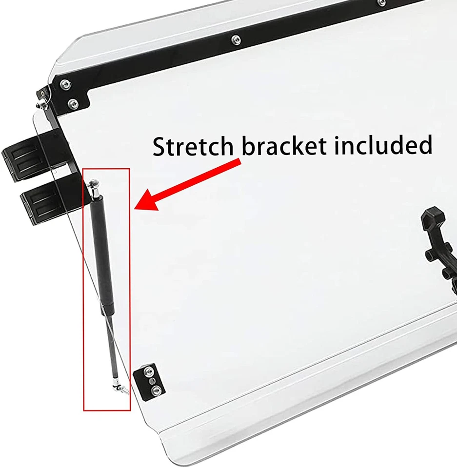 Parabrisas delantero abatible 2 en 1 resistente a arañazos para Arctic Cat Wildcat 4 1000 Foto 3 de 4