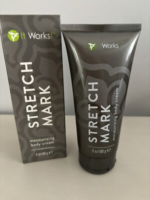 It Works Stretch Mark Moisturizing Body Cream 6 oz NOS Open Box Unsealed READ