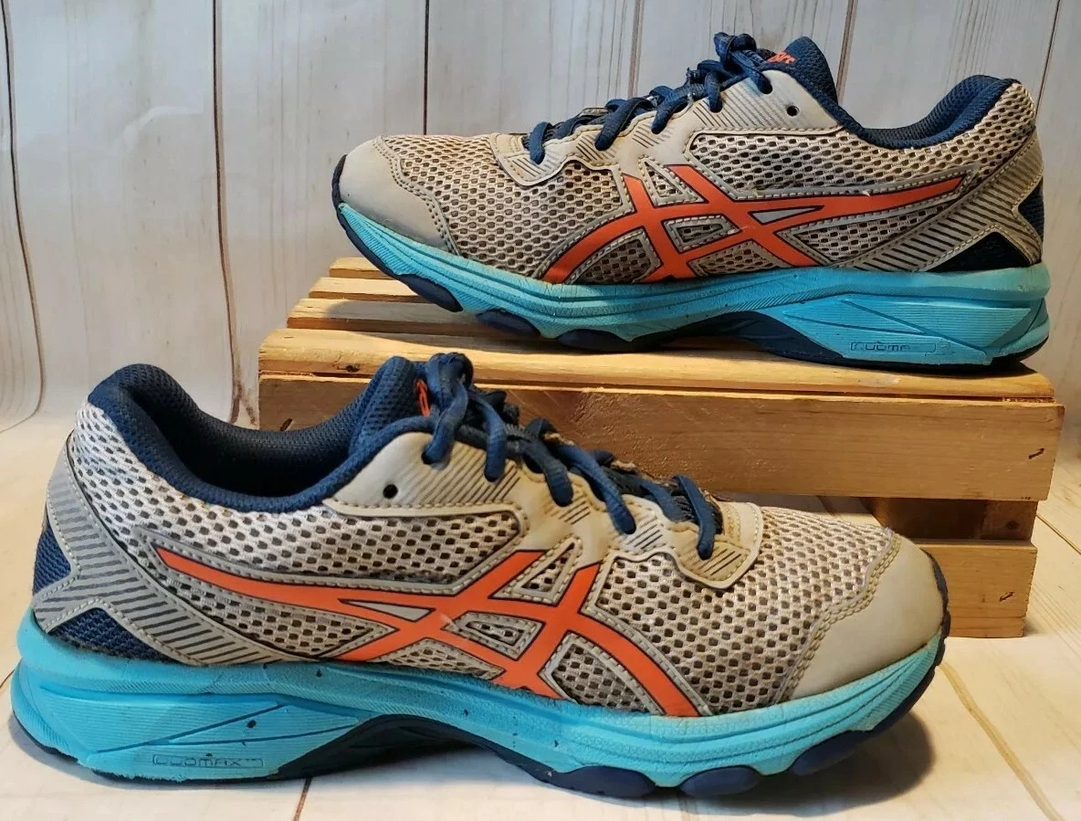 Desmañado arcilla Hacia Asics C619N GT-1000 5 Running Shoe Blue/Gray/Orange Women Sz 6 M | eBay