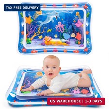 Yeeeasy Tummy Time Water Mat Inflatable Tummy Time Water Play Mat for Babies, In