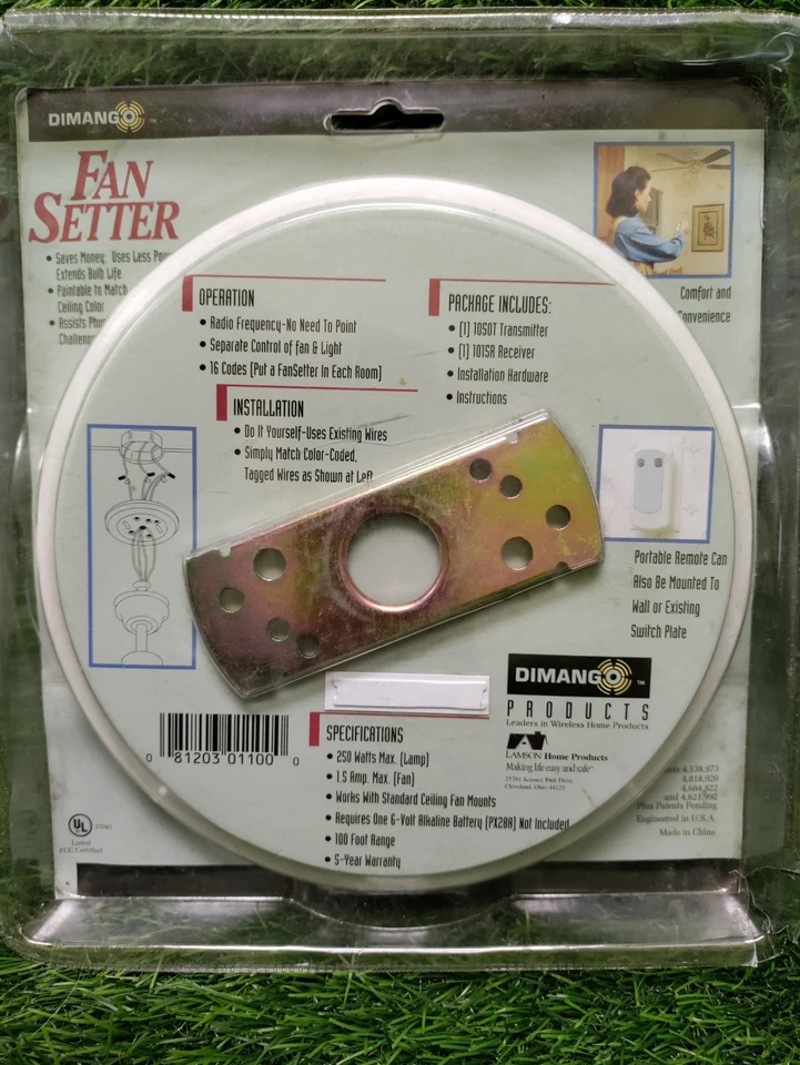 Dimango RC1100 Remote Control Fan Setter - 100 Ft Range Ceiling Fan Control - Image 4 of 4