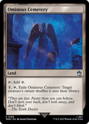 Ominous Cemetery [Doctor Who] Magic MTG