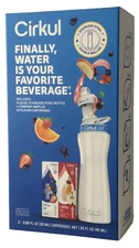 Cirkul 22 Oz Stainless Steel Starter Kit + 2 Flavor Cartridges EXP 01/27