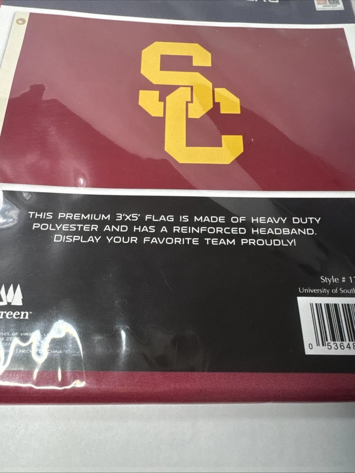 USC Trojans 3' X 5' Premium FLAG BANNER - NEW Full Color Tailgate Man Cave - Image 2 of 2